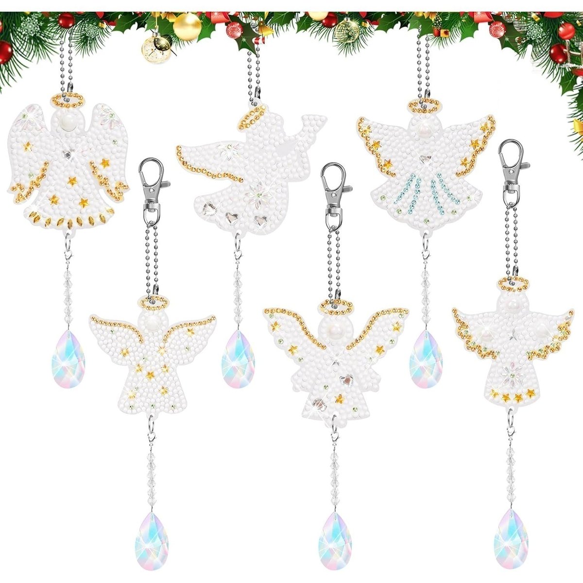 Guardian Angel Diamond Painting Keychains
