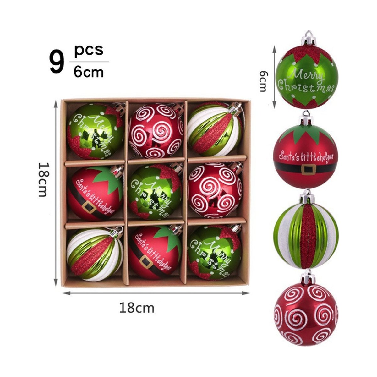 Hand-Drawn Christmas Bauble Set