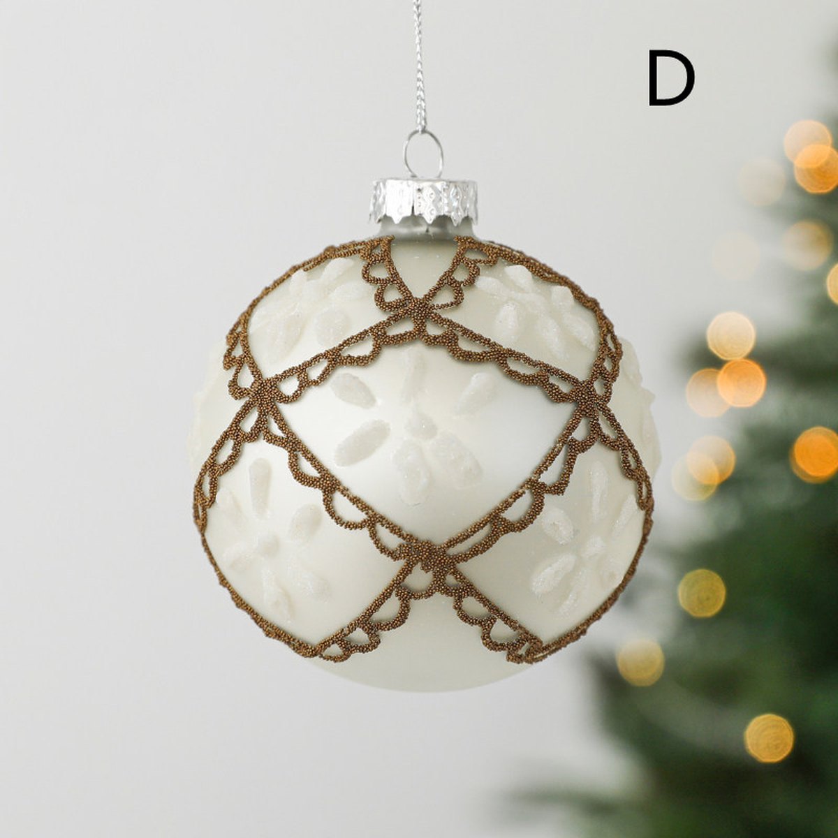 Hand-Painted Glass Christmas Bauble