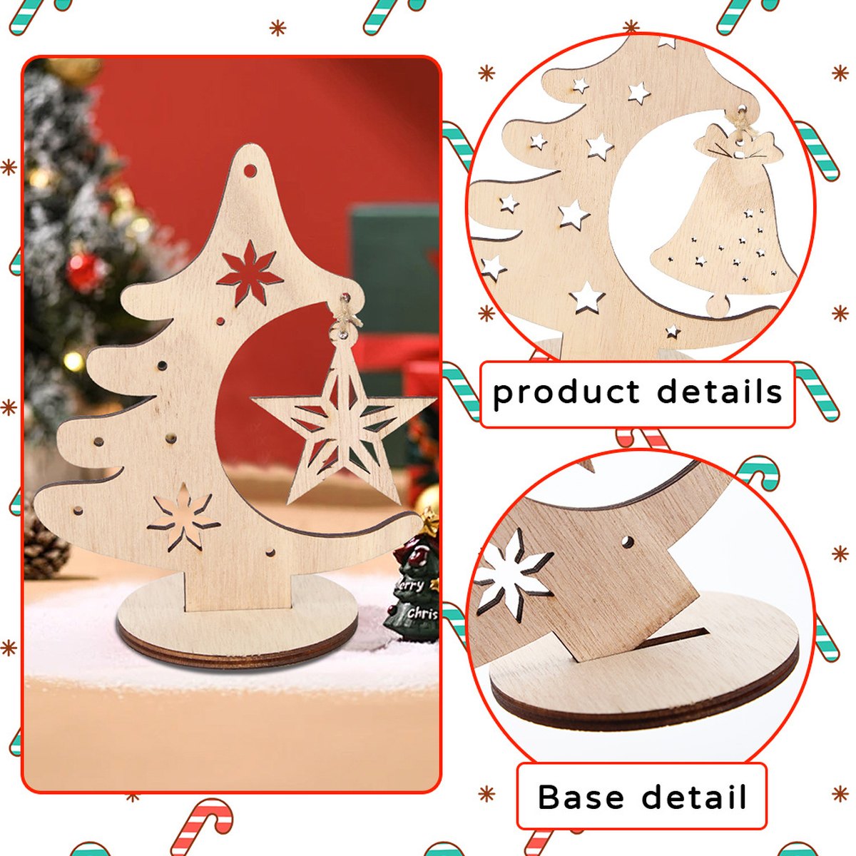 Hollow Wooden Christmas Ornament