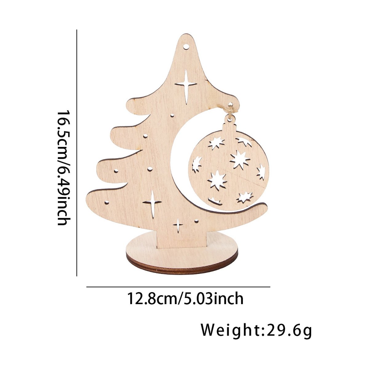 Hollow Wooden Christmas Ornament