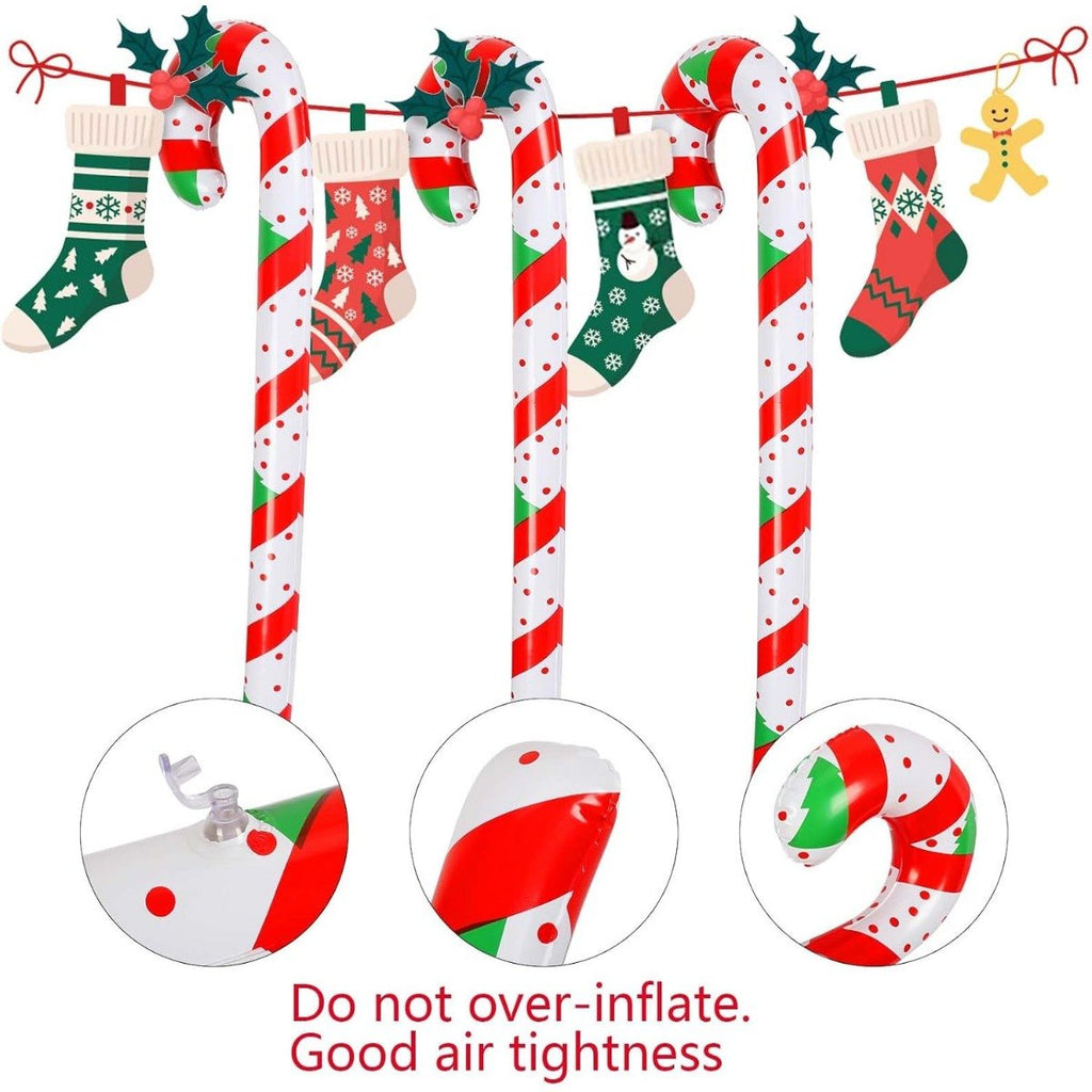Inflatable Candy Canes, 90 cm (4 pcs)