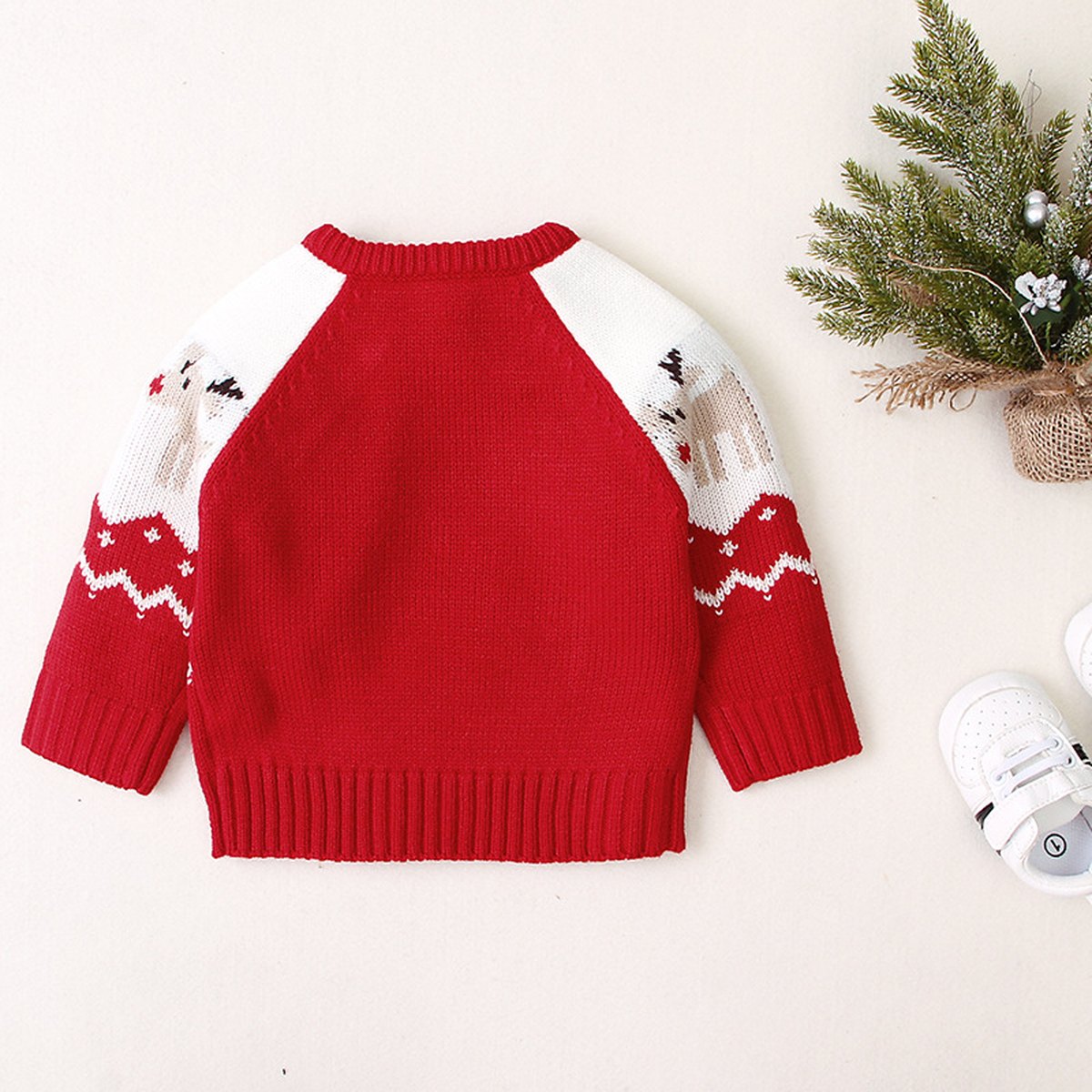 Kids' Cartoon Reindeer Sweater