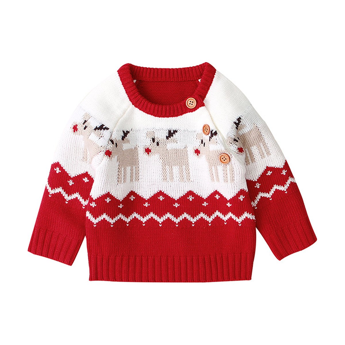 Kids' Cartoon Reindeer Sweater