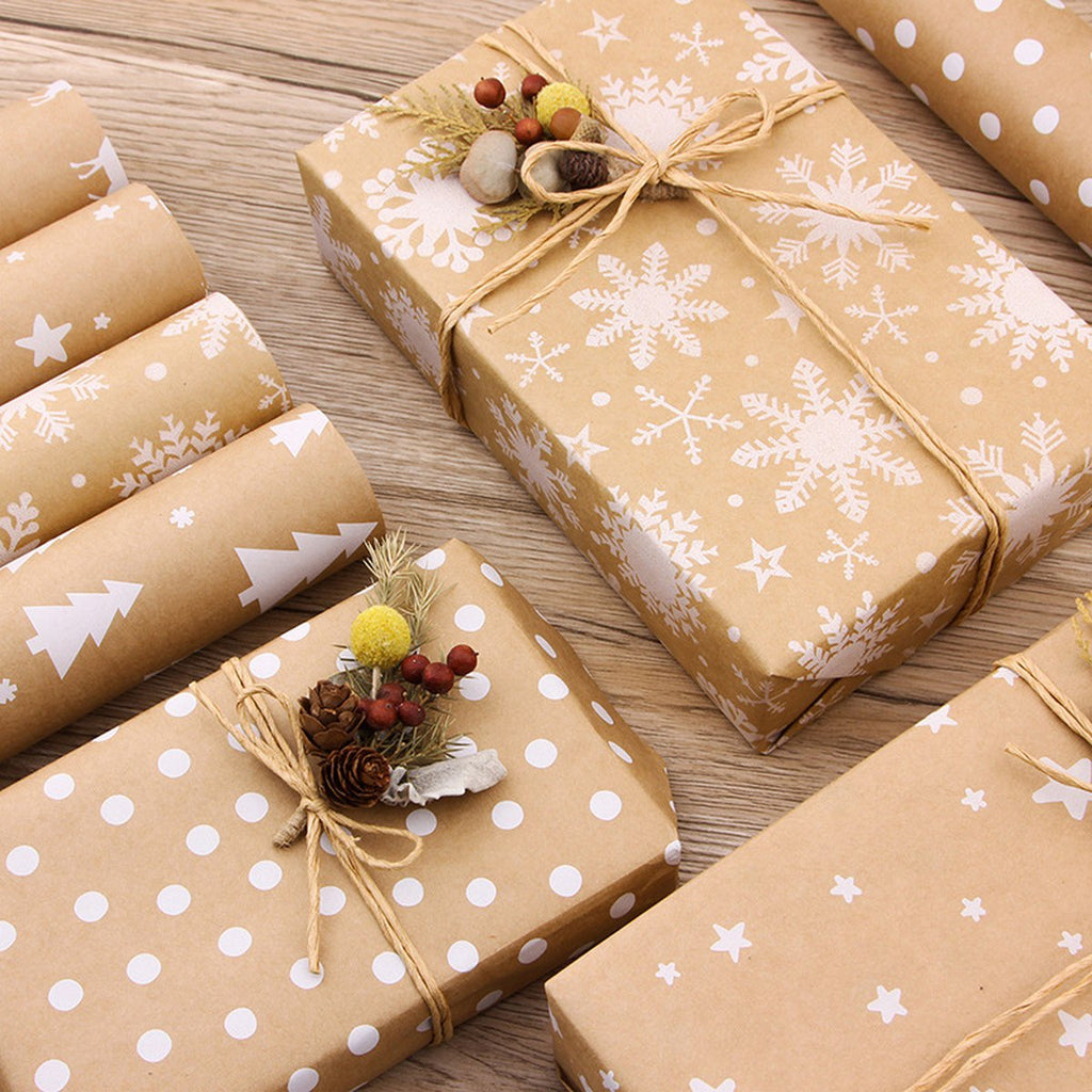 Kraft Christmas Wrapping Paper, 44 x 100 cm