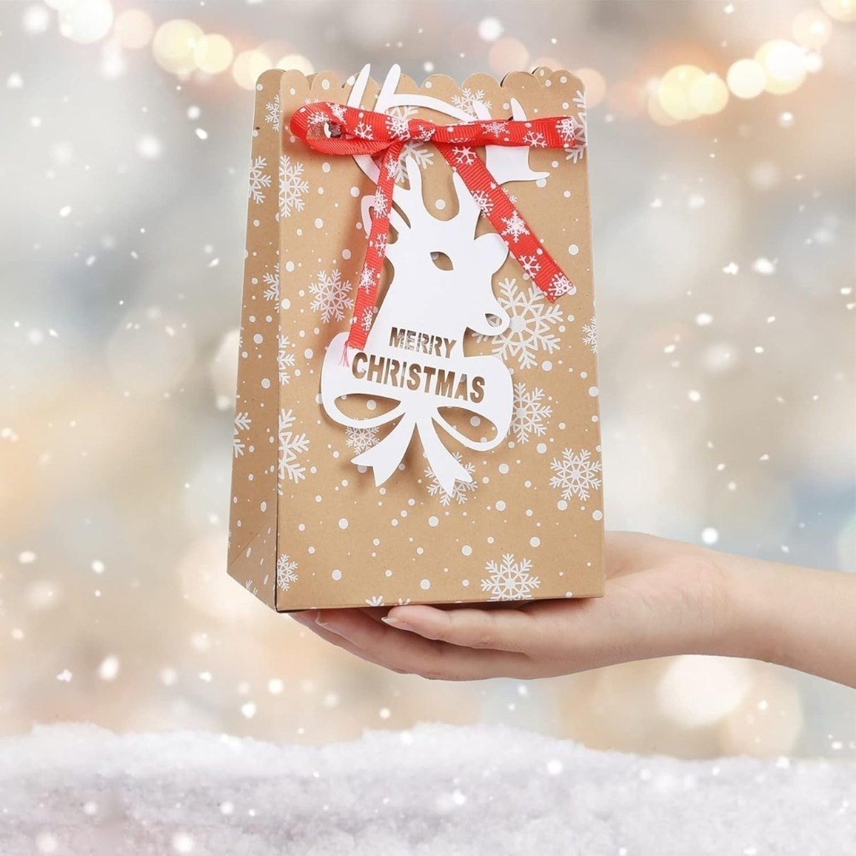 Kraft Paper Christmas Gift Boxes (24 pcs)