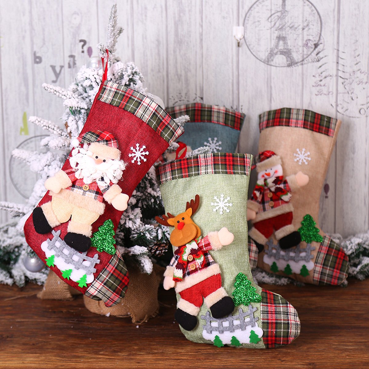 Large Christmas Stocking with Plush Character