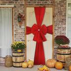 Large Red Door Bow