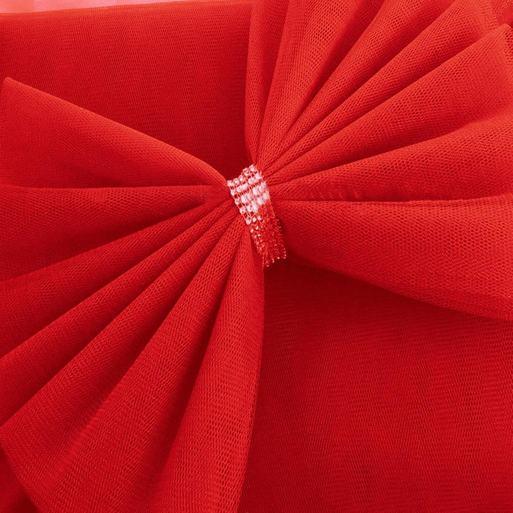 Large Red Door Bow