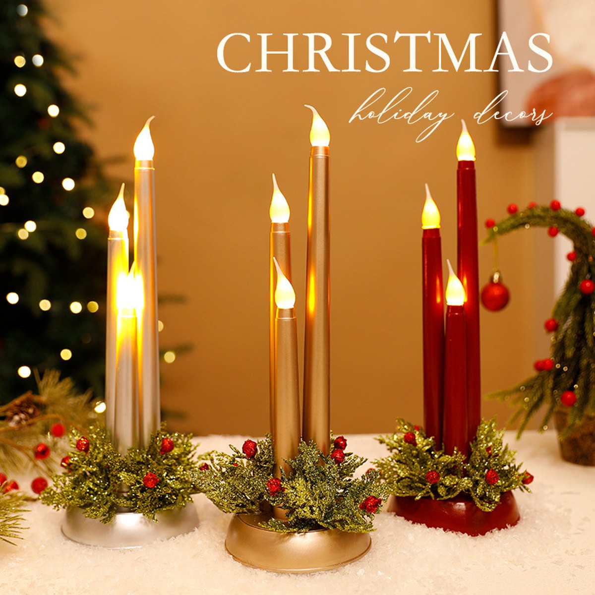 LED Christmas Candles