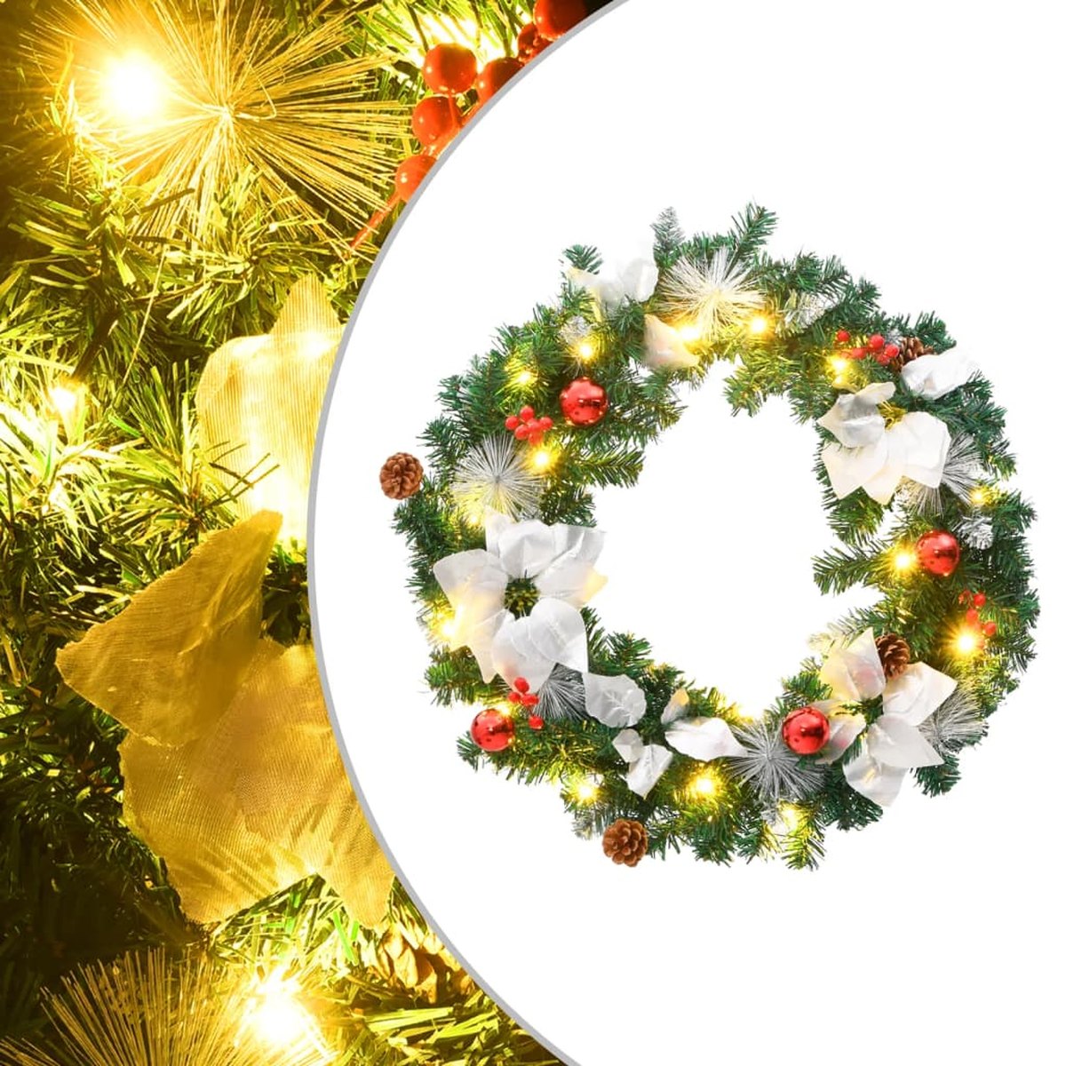 LED Christmas Wreath, 60 cm