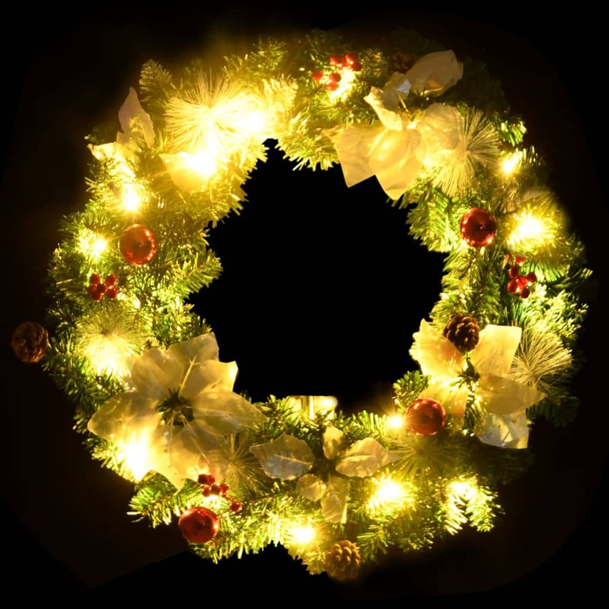 LED Christmas Wreath, 60 cm