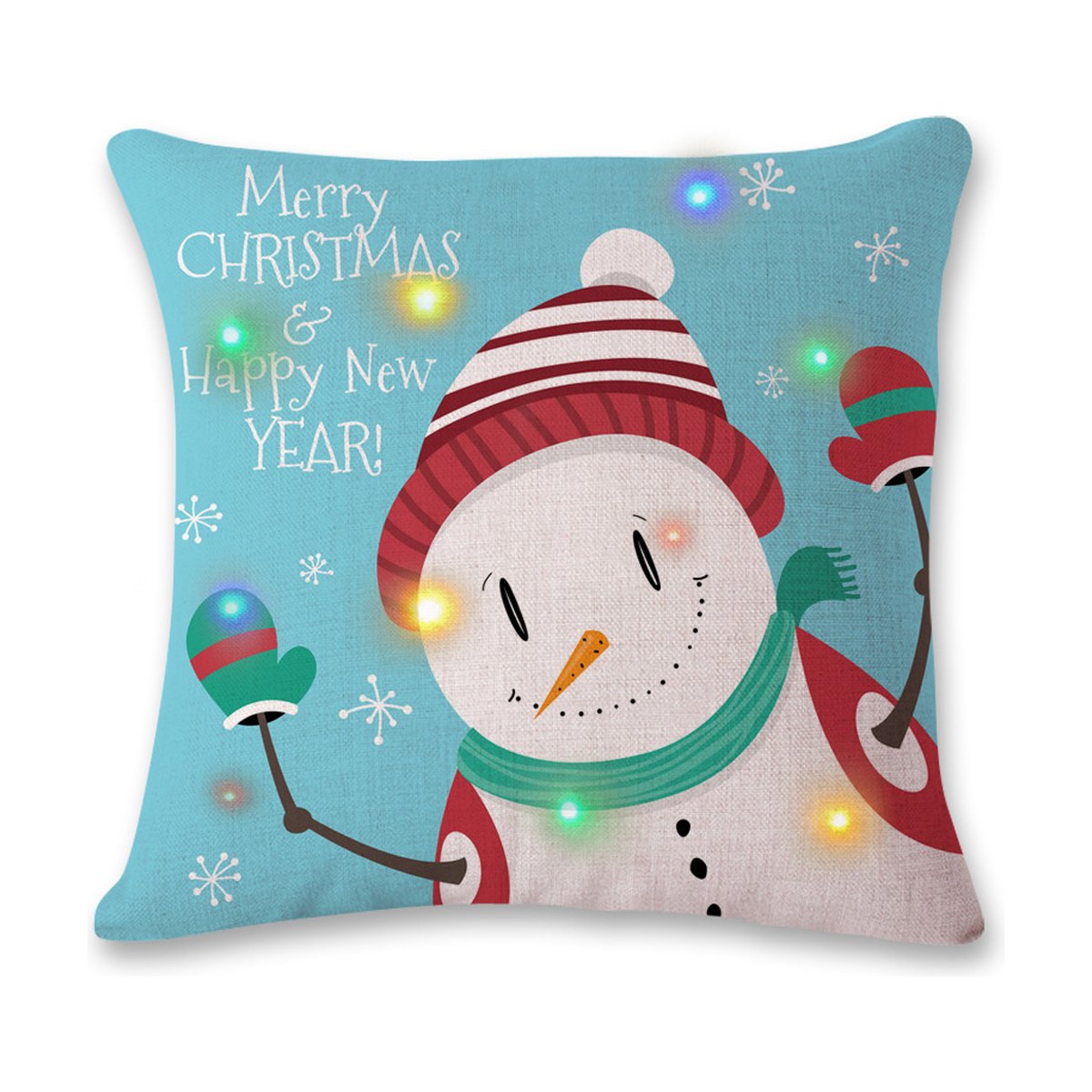 LED Light-Up Christmas Cushion Cover, 45 x 45 cm