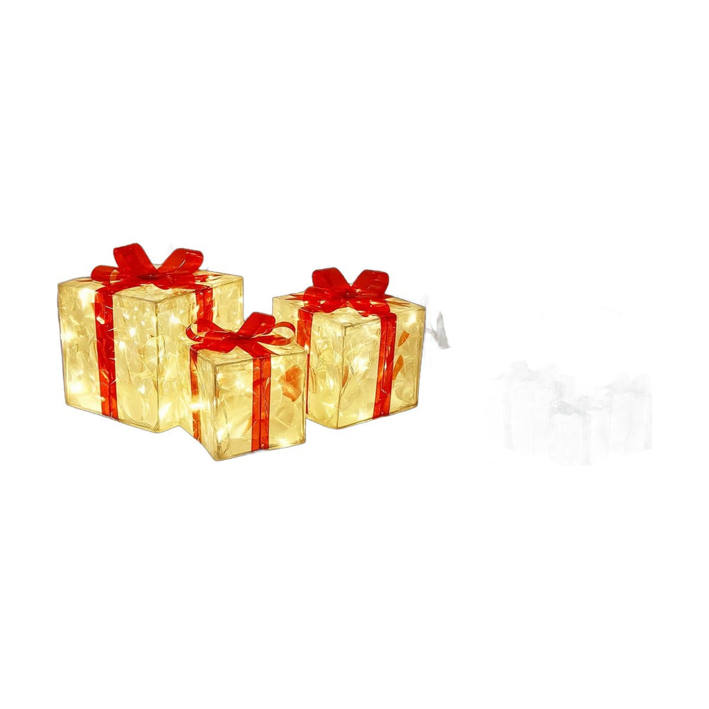 Light-Up Christmas Gift Boxes (Set of 3)