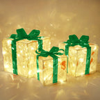 Light-Up Christmas Gift Boxes (Set of 3)