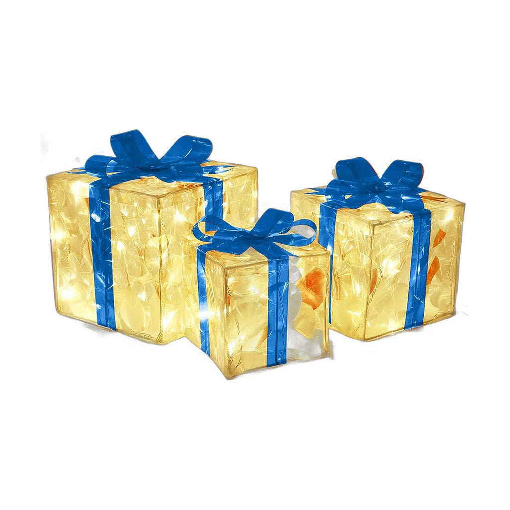 Light-Up Christmas Gift Boxes (Set of 3)