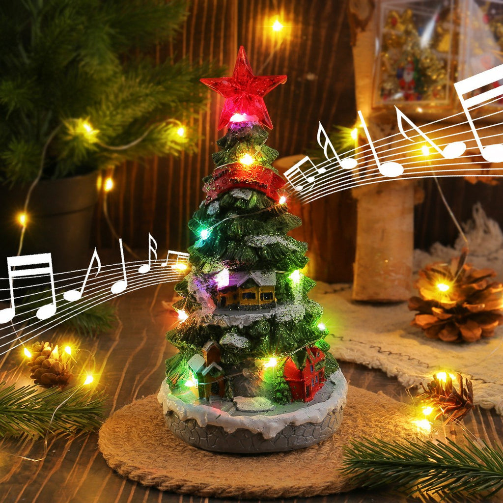 Light-Up Christmas Tree Music Box
