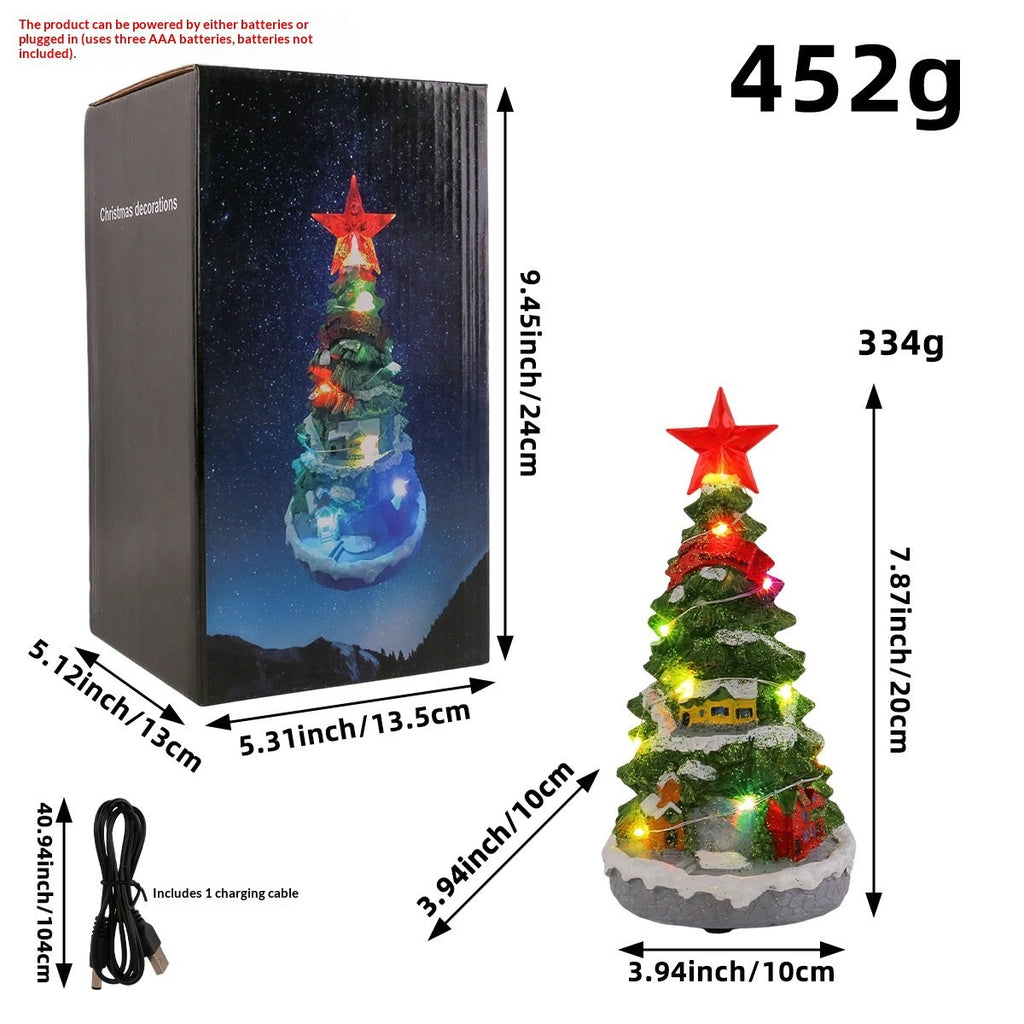 Light-Up Christmas Tree Music Box