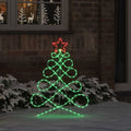 Light-Up Christmas Tree Silhouette, 80 x 56 cm