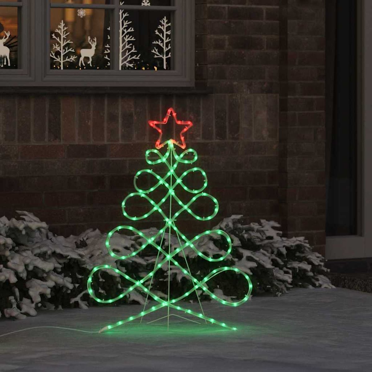 Light-Up Christmas Tree Silhouette, 80 x 56 cm