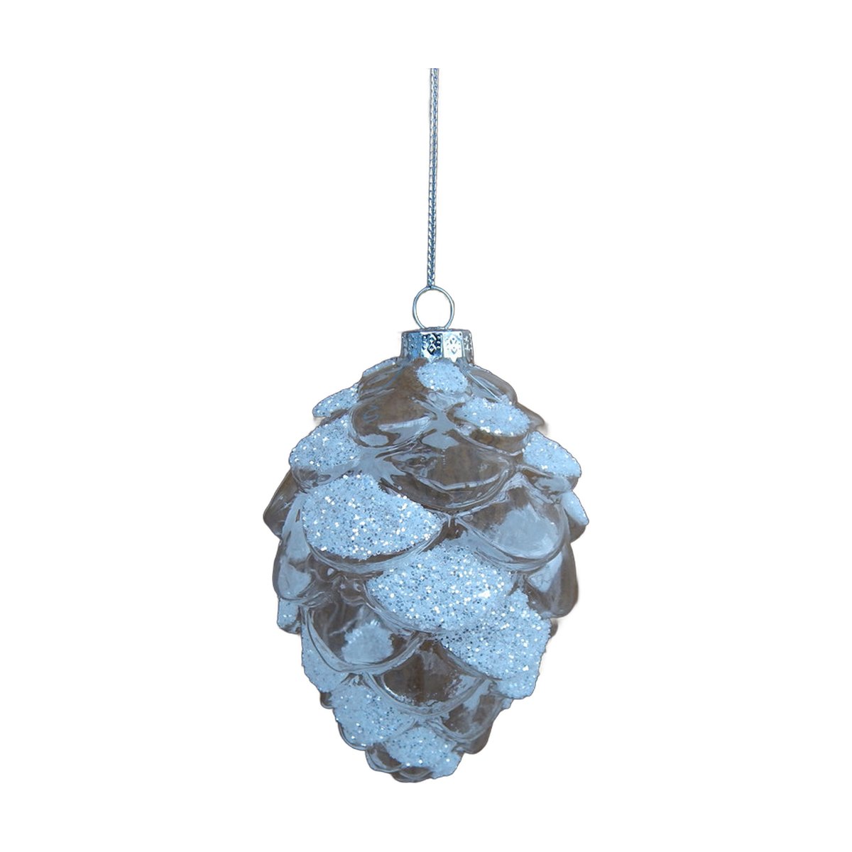 Light-Up Glass Christmas Ornament, 7 cm
