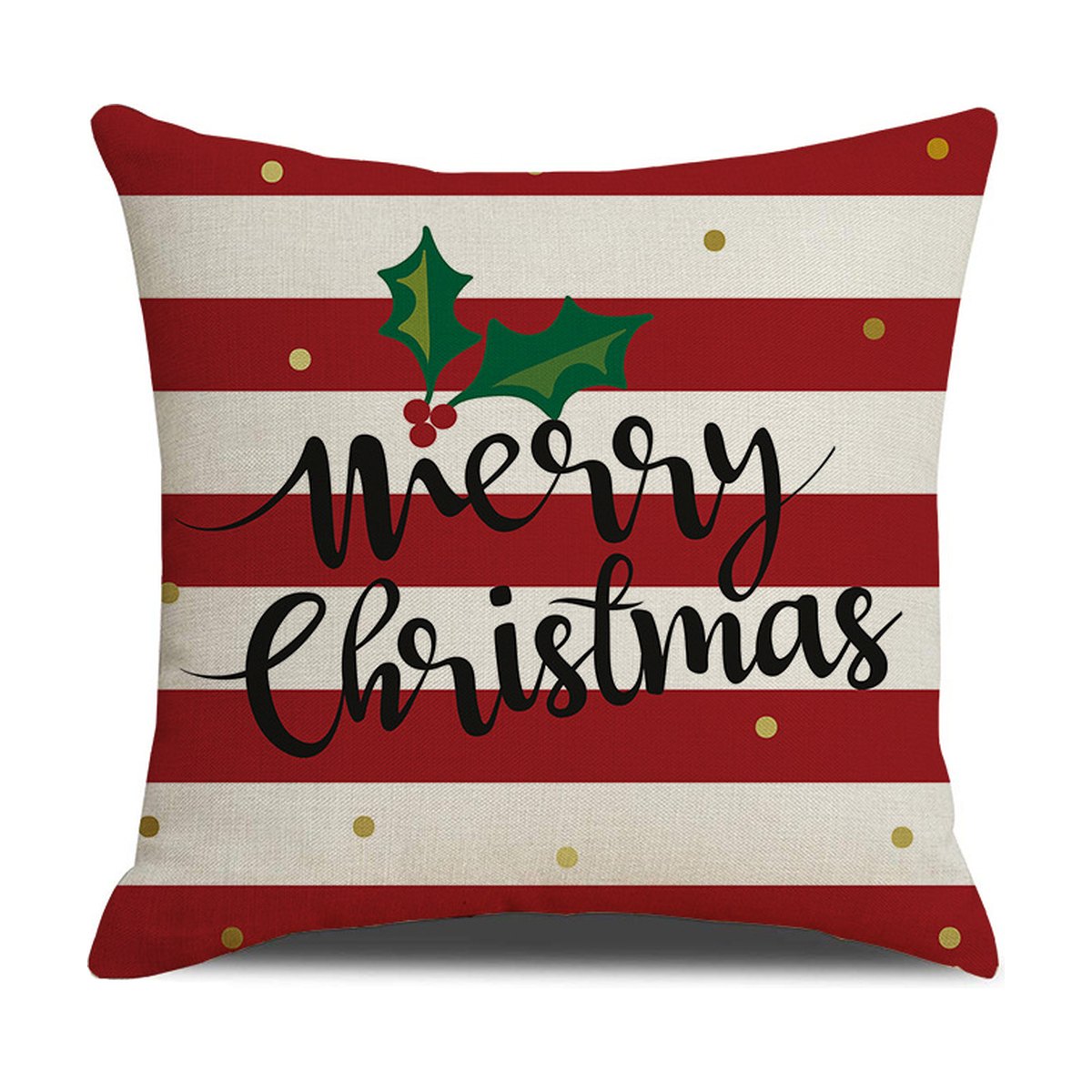 Linen Christmas Cushion Cover, 45 x 45 cm