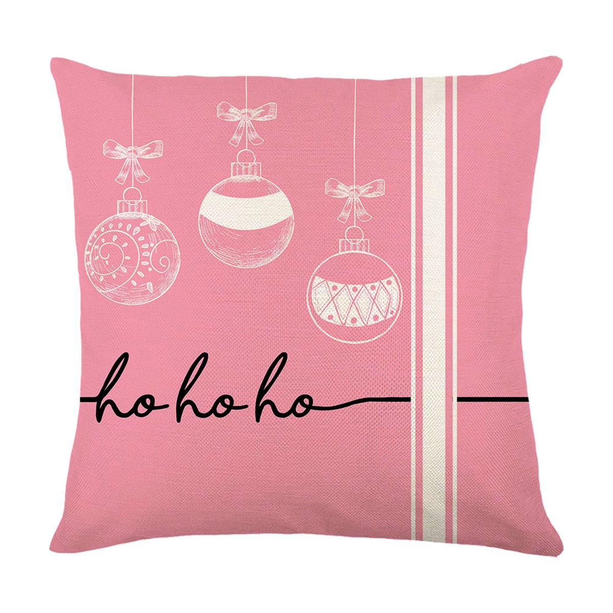 Linen Christmas Cushion Cover, 45 x 45 cm