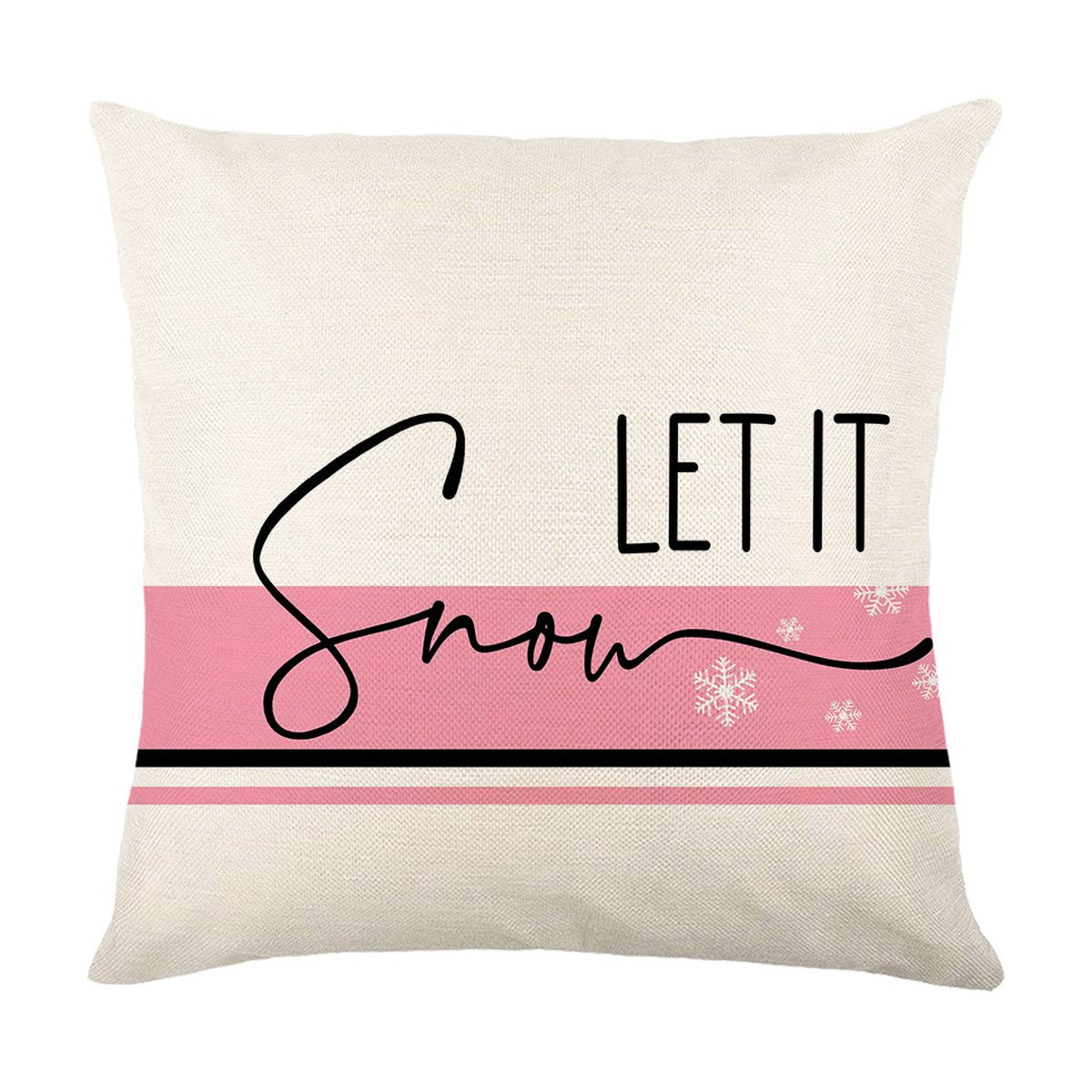 Linen Christmas Cushion Cover, 45 x 45 cm