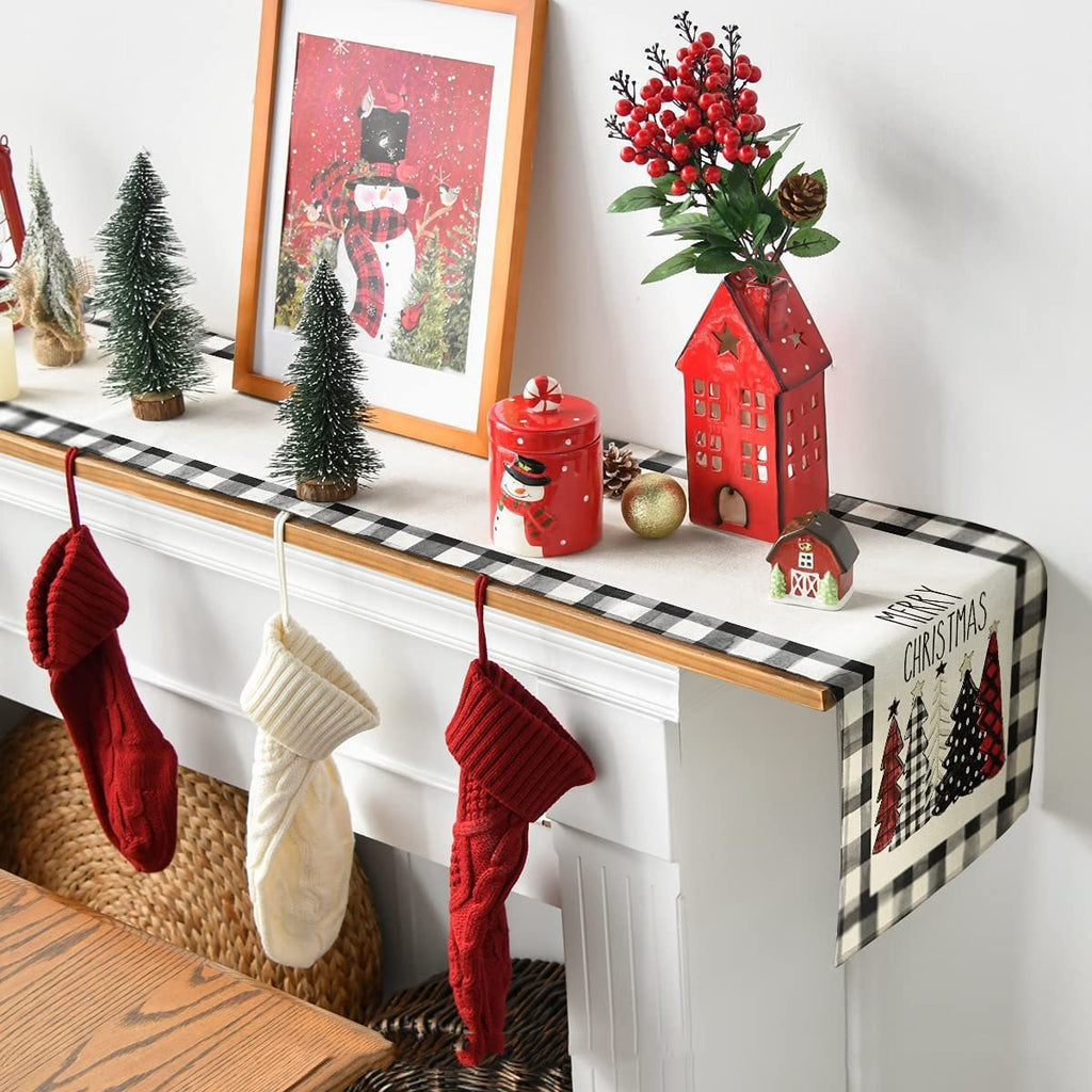Linen Christmas Table Runner, 30 x 180 cm