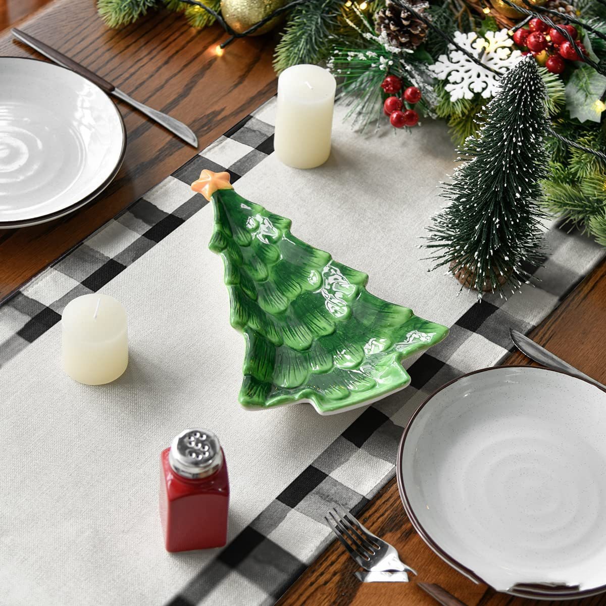 Linen Christmas Table Runner, 30 x 180 cm