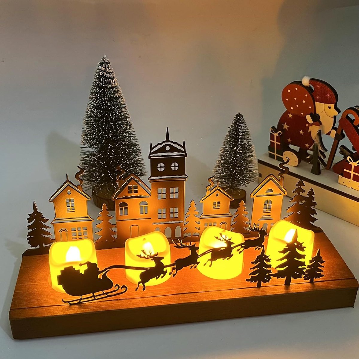 Metal Christmas Tree Advent Candle Holder