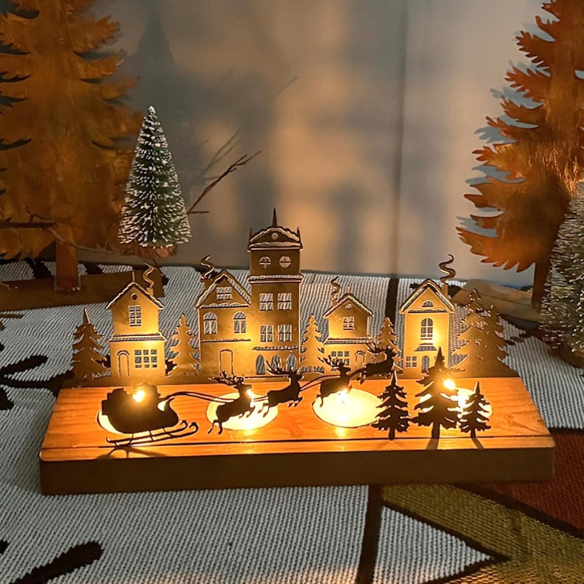 Metal Christmas Tree Advent Candle Holder