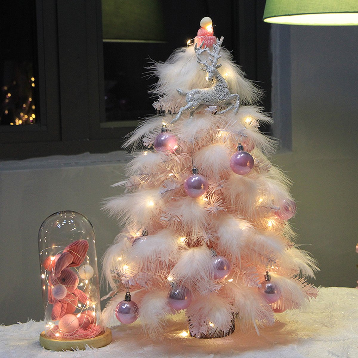 Pink Feather Christmas Tree