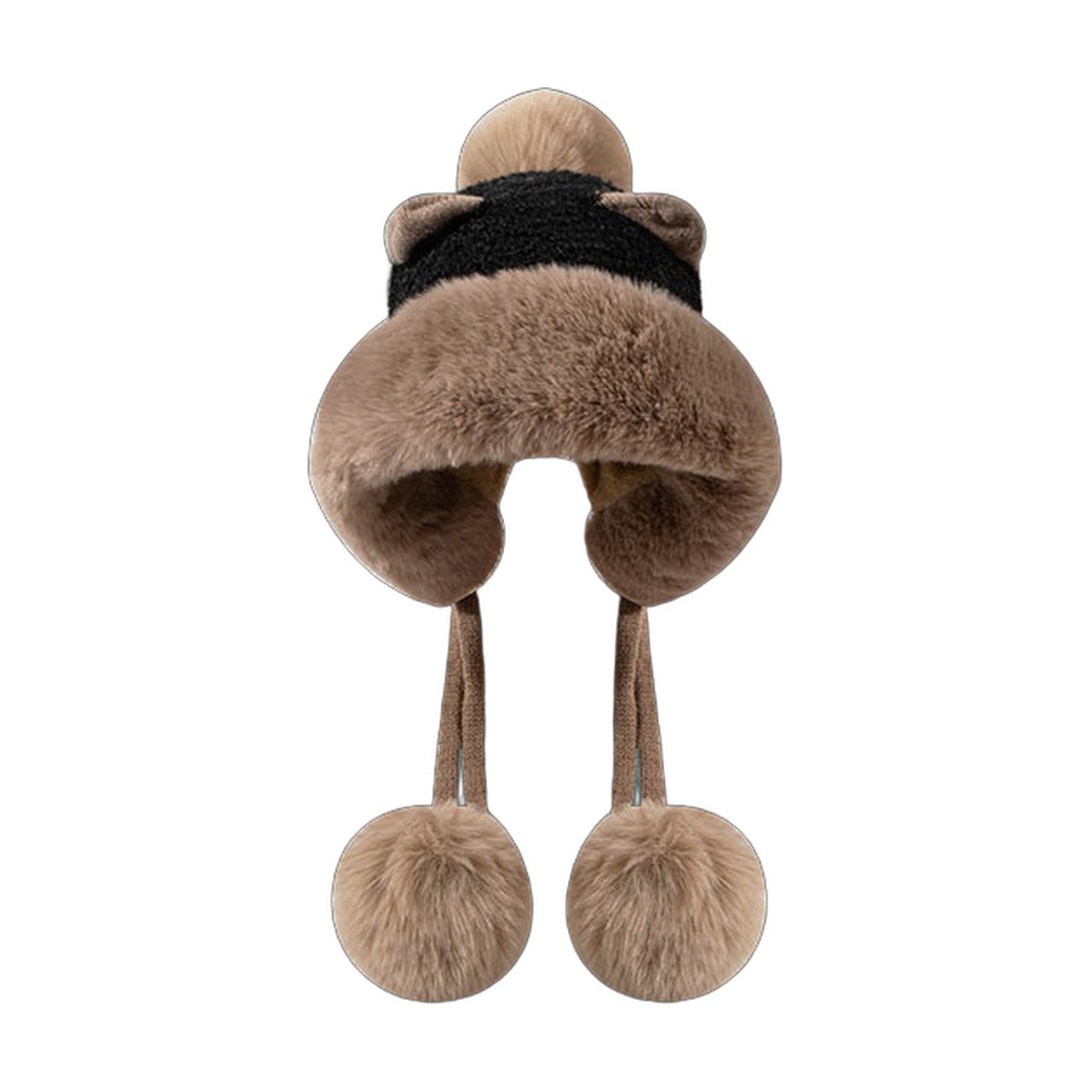 Plush Bear-Ear Bonnet