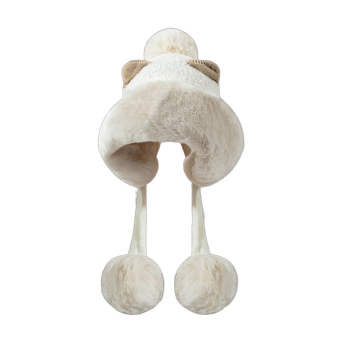 Plush Bear-Ear Bonnet