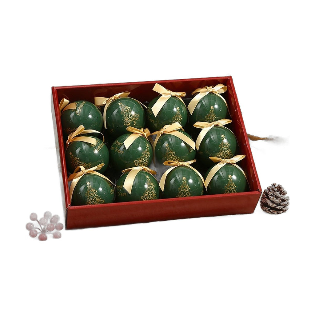 Printed Christmas Baubles, 8 cm