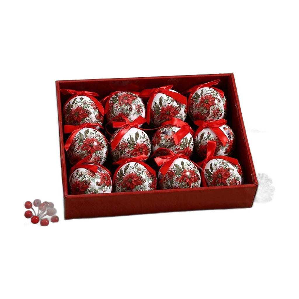 Printed Christmas Baubles, 8 cm