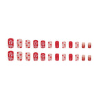 Red Glitter Christmas Press-On Nails