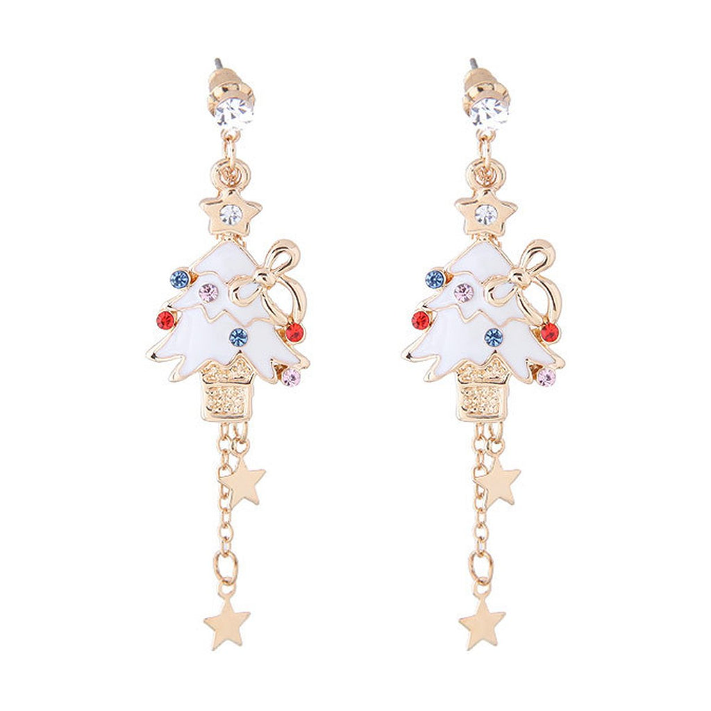 Reindeer Christmas Tree Earrings