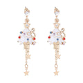 Reindeer Christmas Tree Earrings
