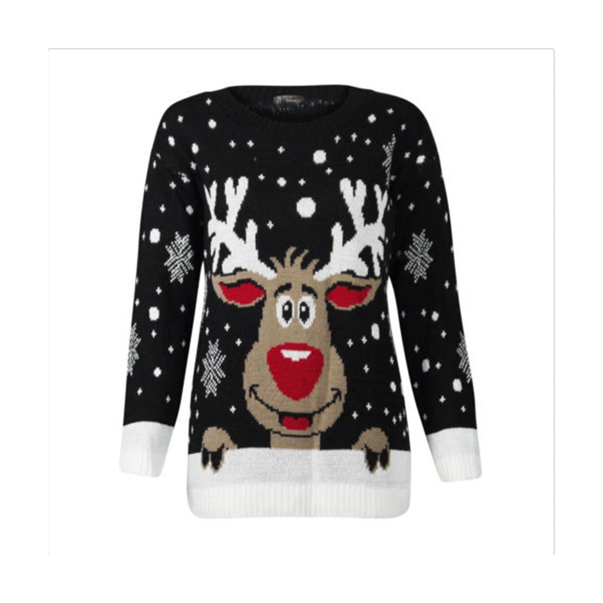 Reindeer Jacquard Christmas Sweater