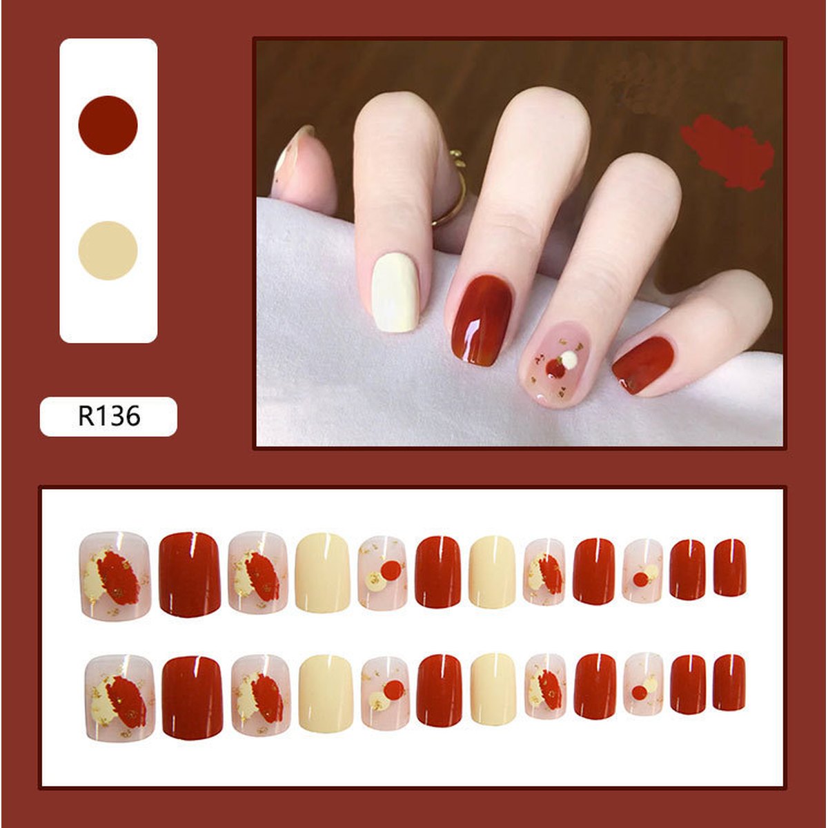 Reusable Short Press-On Nails