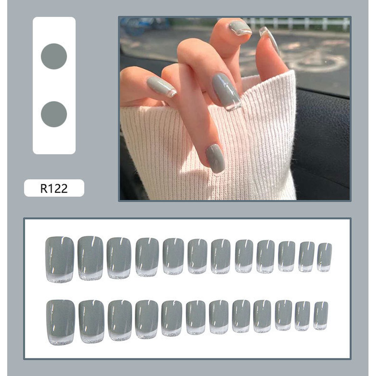 Reusable Short Press-On Nails