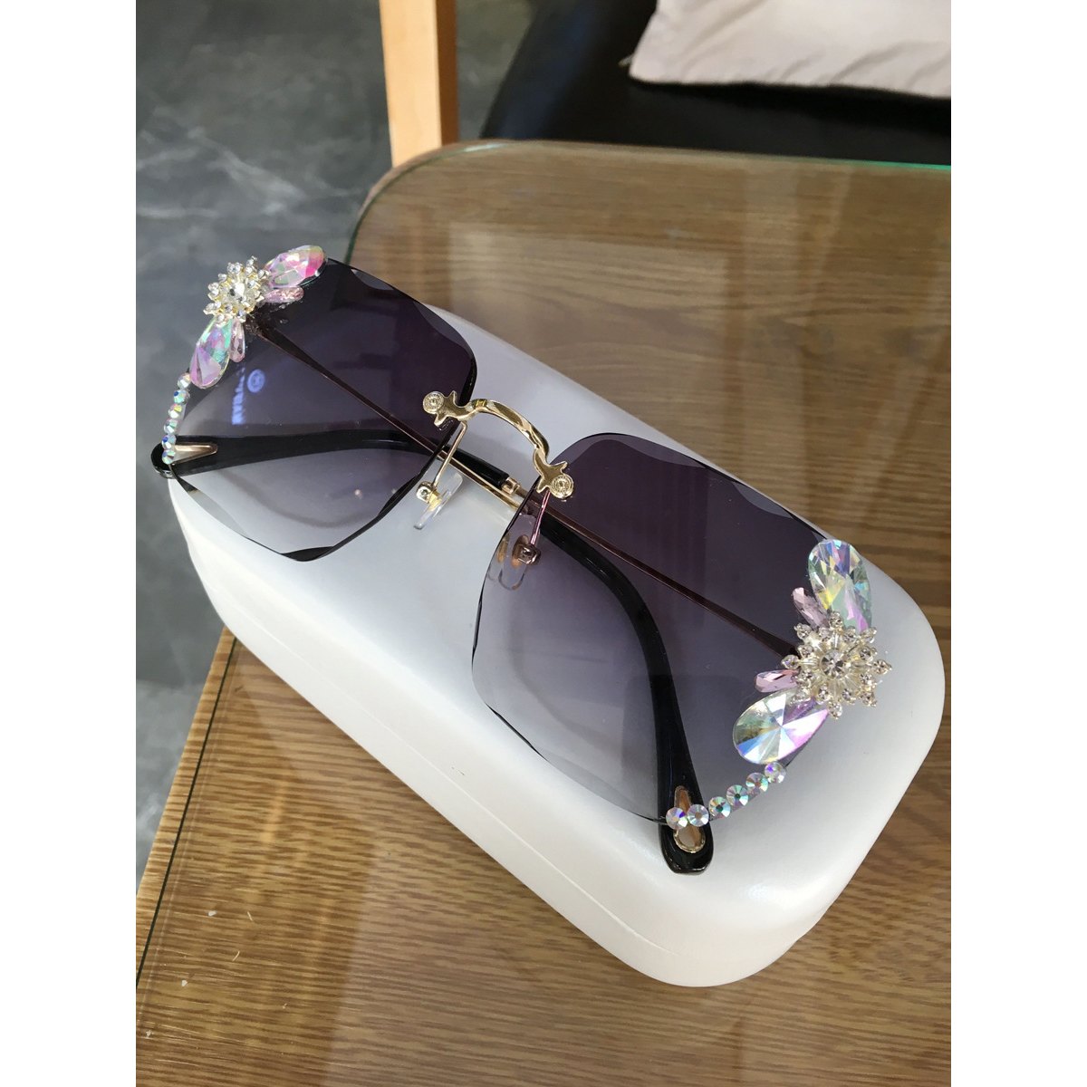 Rhinestone Gradient Sunglasses