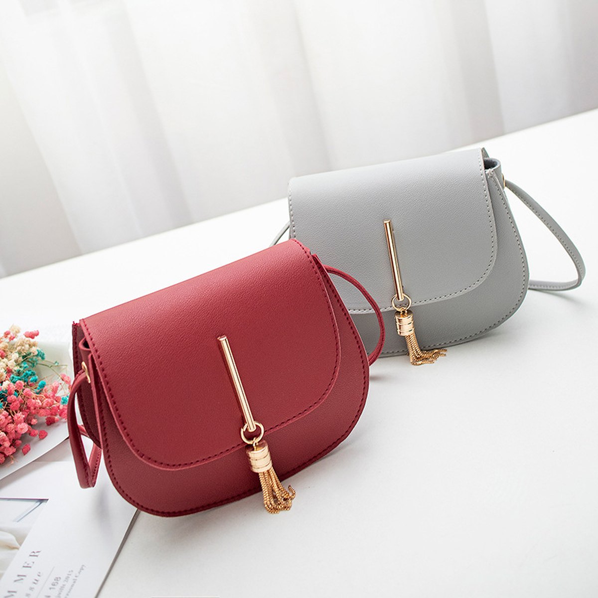 Round Tassel Shoulder Bag