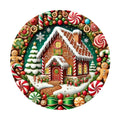Round Wooden Christmas Door Sign, 20 cm