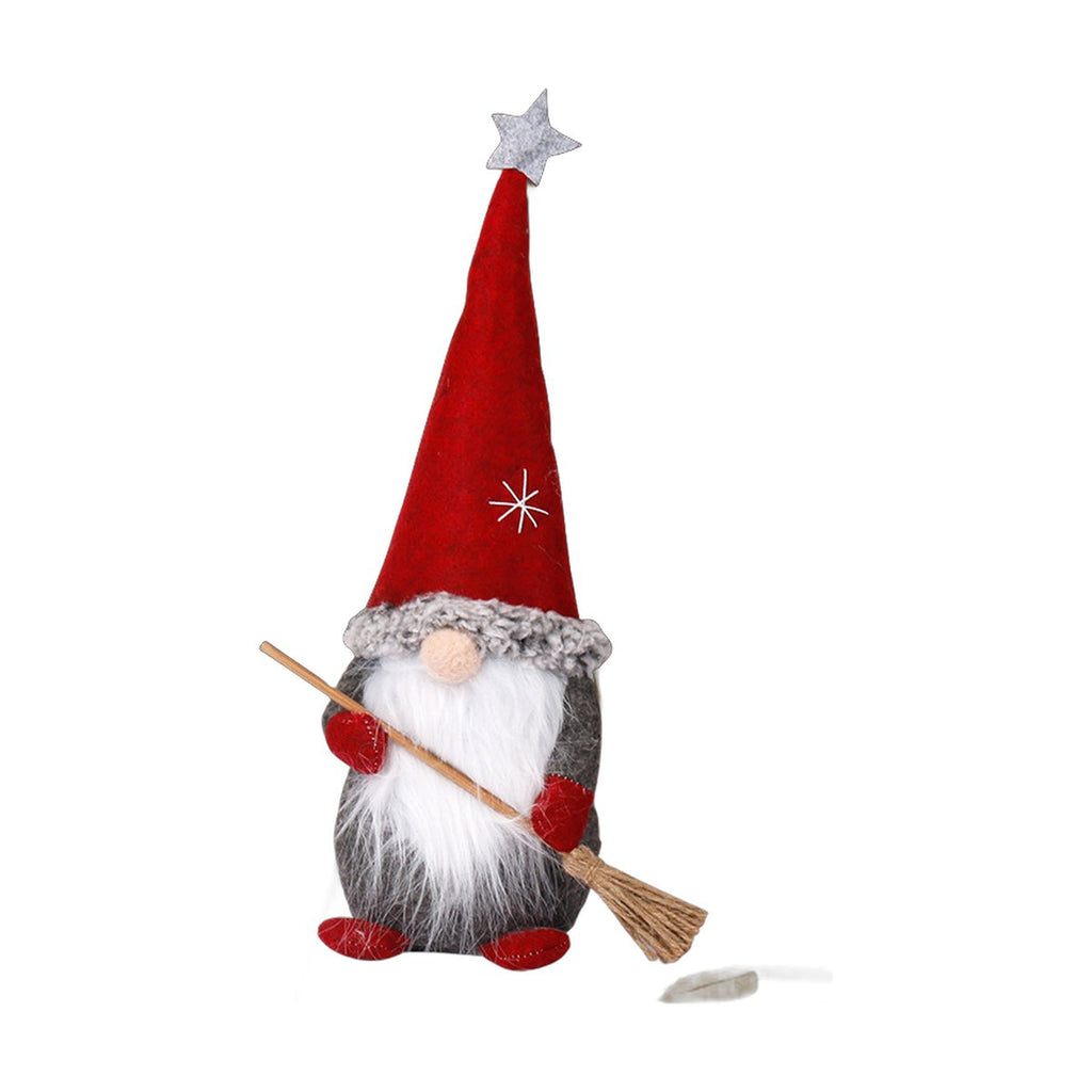 Santa Gnome with Broom