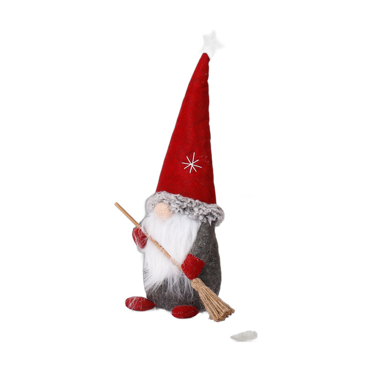 Santa Gnome with Broom