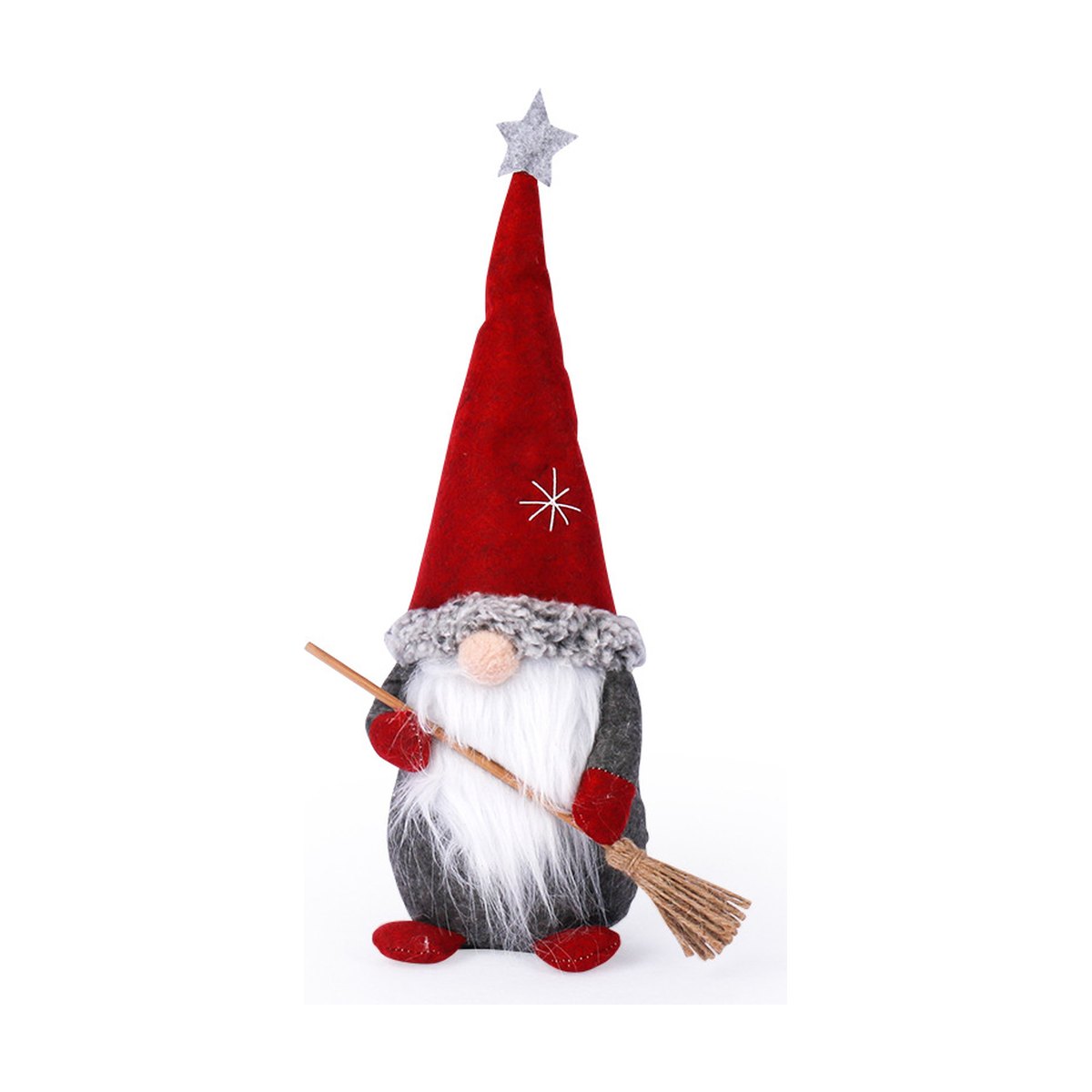 Santa Gnome with Broom