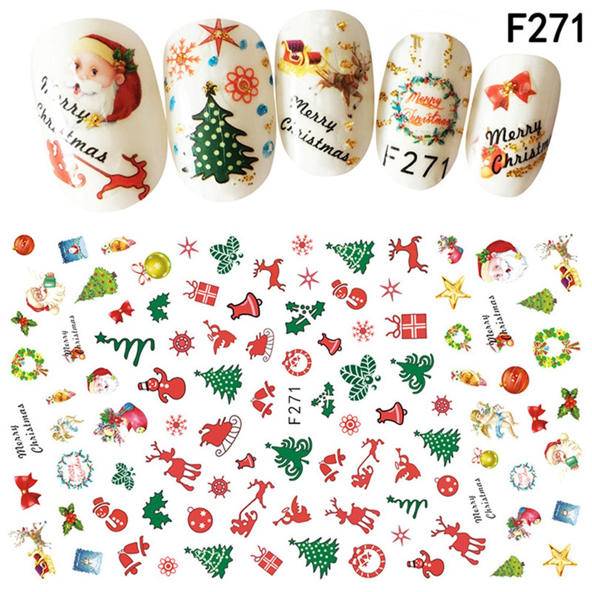 Santa Nail Stickers